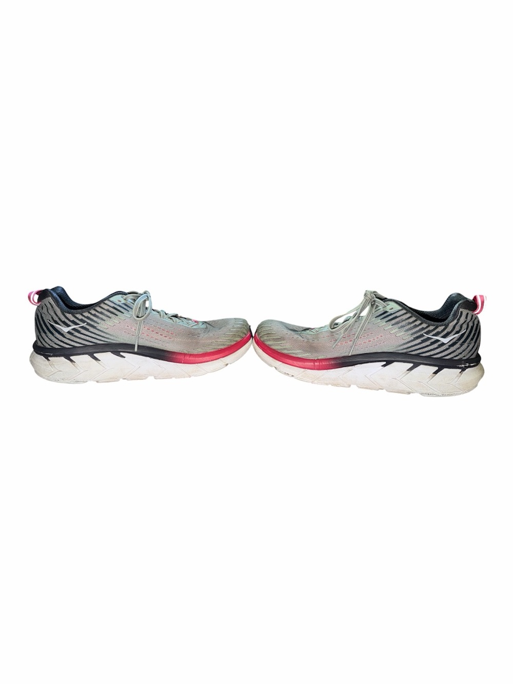 Hoka One One Clifton 5 Alloy Running Shoes Women’s Size 9 Wide Gray Pink - Picture 2 of 9